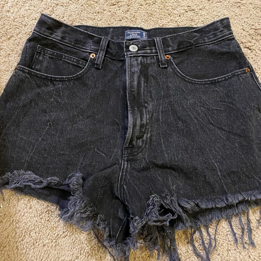 Black Denim Shorts